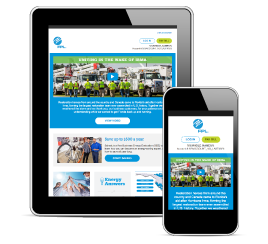 FPL enewsletter on mobile and tablet screen