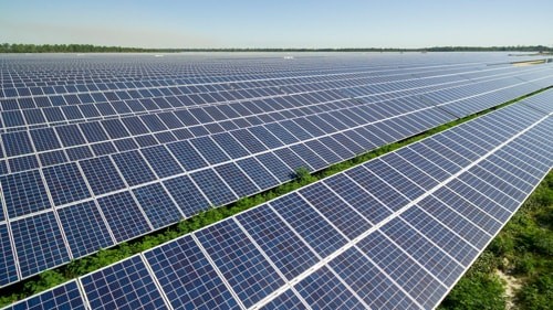 Solar panel field